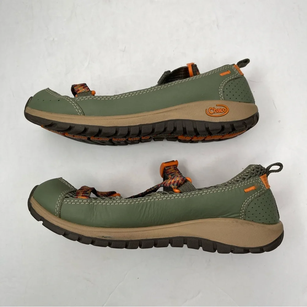 Chaco Kids Odyssey Trail Hiking‎ Water Shoes SandalsOutdoor. Kids size 4 Green